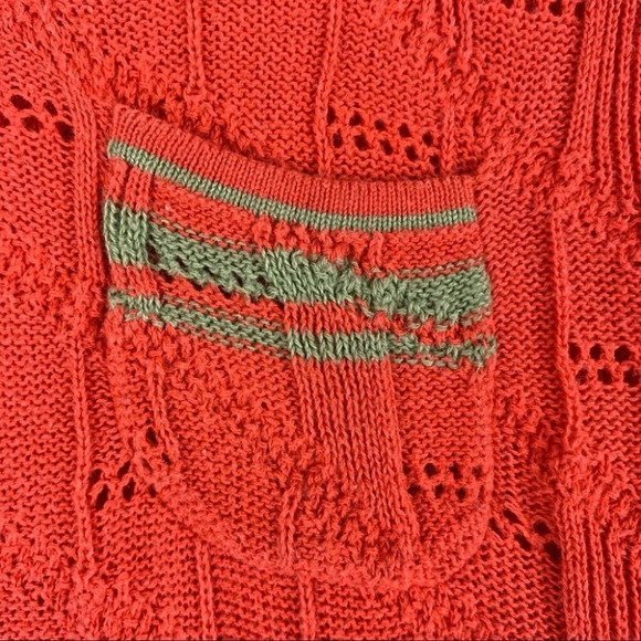 Le  Tigre Orange Lightweight 3/4 Sleeve Sweater - Picture 4 of 10